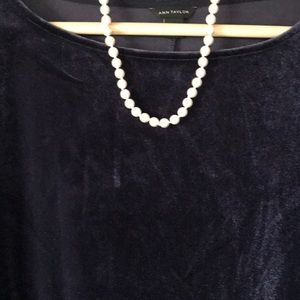 Ann Taylor. Short sleeve velvet top 🤗